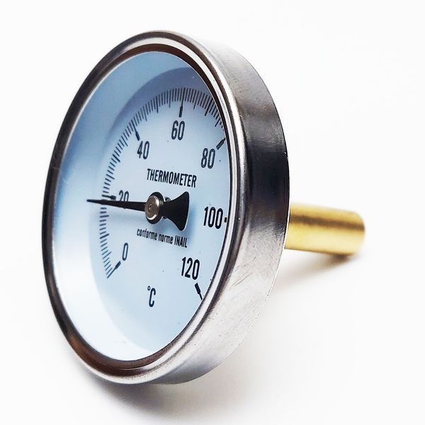 Термометр заднього підключення 1/2 &Oslash;63мм 120&ordm;C штуцер завдовжки 40мм 2012 фото