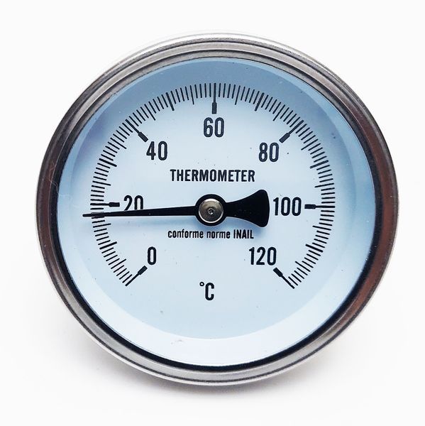 Термометр заднього підключення 1/2 &Oslash;63мм 120&ordm;C штуцер завдовжки 40мм 2012 фото